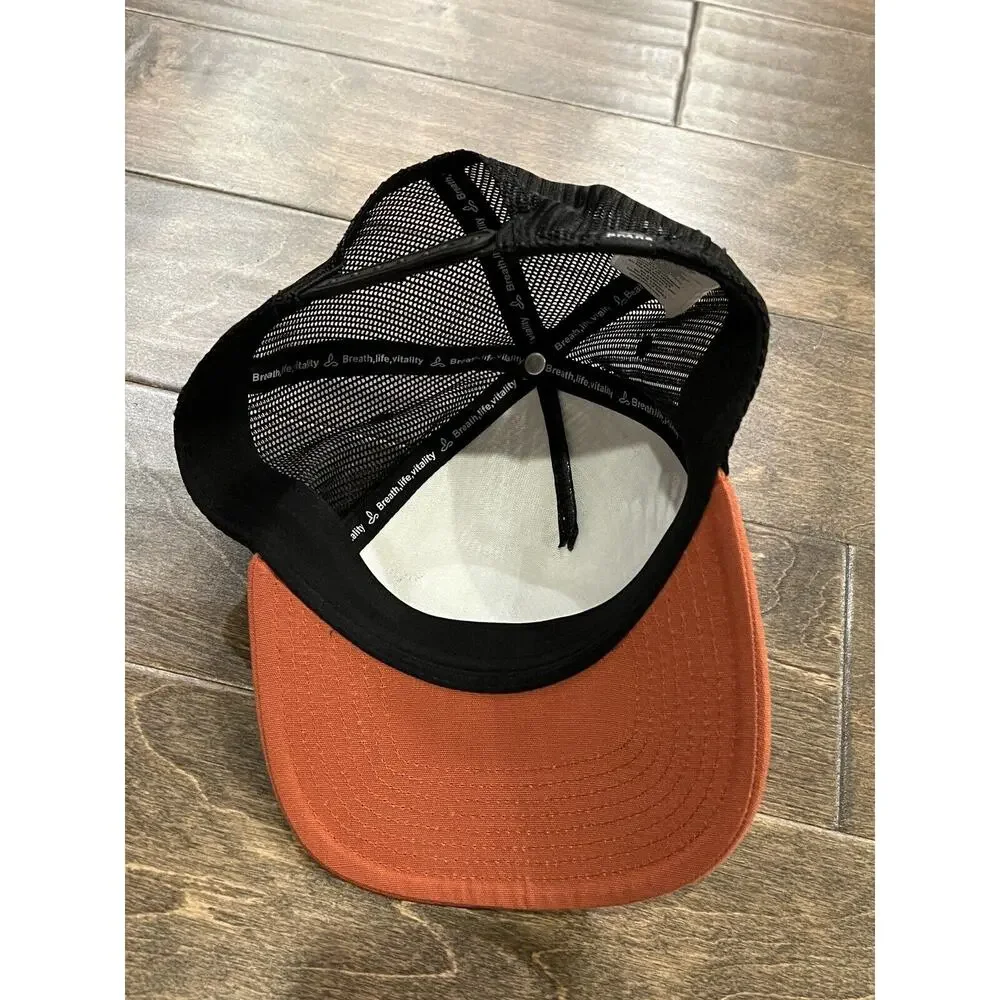 prAna Mens Beer Belly Red Orange Snapback Trucker Hat Baseball Cap Journeyman - Picture 8 of 9